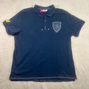 Puma Scuderia Ferrari Men's Polo Shirt XXLarge‎ Dark Blue Official Supplier Logo